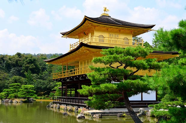 دیدنیهای شهر کیوتو ژاپن - عمارت طلایی-kyoto-kinkakuji-golden-pavilion